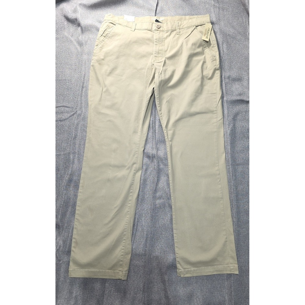 Size 38x32 Crossfire Straight Fit 98% Polyster Men‎ Pants beige color